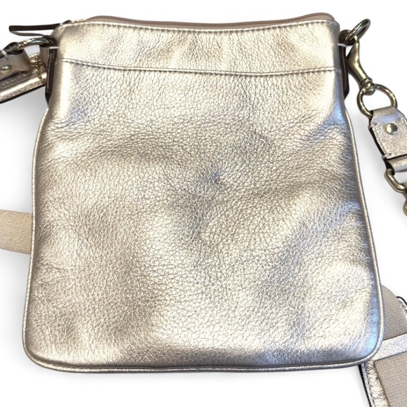 Coach Metallic Gold Leather Crossbody - Picture 7 of 8